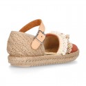 LACES design canvas little Girl espadrille style shoes.