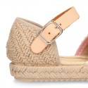 LACES design canvas little Girl espadrille style shoes.