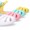 Girl Jelly ballet style shoes with buckle fastening and FLOWERS design for beach and pool use.