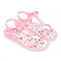 Girl Jelly shoes sandal style with HELLO KITTY design.