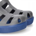 Kids jelly shoes with OLA COMBI CLOG design for beach and pool use.