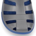 Kids jelly shoes with OLA COMBI CLOG design for beach and pool use.