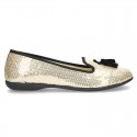 Women Ballet flat shoes SLIPPER style with sequins design.