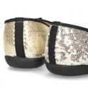 Women Ballet flat shoes SLIPPER style with sequins design.