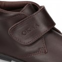 Little kids Bootie school shoes laceless in washable leather.