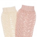 COTTON OPENWORK KNEE-HIGH SOCKS BY CONDOR.