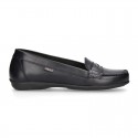 Classic school GIRL Moccasin shoes in Boxcalf Nappa leather with rubber sole.