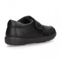 School Washable Nappa leather kids Blucher shoes laceless.