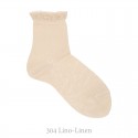 CEREMONY SHORT SOCKS WITH OPENWORK CUFF BY CONDOR.