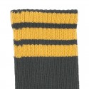 CHILDREN´S SPORT KNEE HIGH SOCKS WITH THREE STRIPES BY CONDOR.