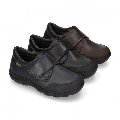 Blucher niño colegial con adherente puntera reforzada en piel PREMIUM.