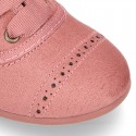 Autumn winter MAKE UP PINK canvas Kids LACES UP shoes with chopped design.