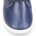 SOFT Nappa leather OKAA FLEX kids Bootie shoes laceless and with toe cap.