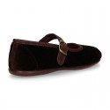 VELVET stylized Girl Mary Jane shoes with buckle fastening.