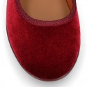 VELVET stylized Girl Mary Jane shoes with buckle fastening.