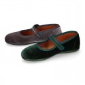 VELVET stylized Girl Mary Jane shoes with buckle fastening.