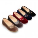 New VELVET canvas ballet flats dancer style with elastic crossed bands.