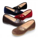 New VELVET canvas ballet flats dancer style with elastic crossed bands.