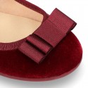 VELVET canvas OKAA Girl Mary Janes with bow and buckle fastening.