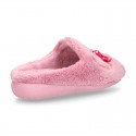 LITTLE RABBIT design Wool effect cloth Home shoes with clog design.