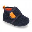 Little kids CARS design wool cotton home bootie shoes laceless.