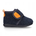 Little kids CARS design wool cotton home bootie shoes laceless.