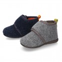 Little kids CARS design wool cotton home bootie shoes laceless.