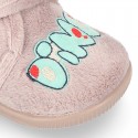 Little kids DINOSAURS design wool cotton home bootie shoes laceless.