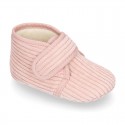 BABY corduroy home bootie shoes laceless.