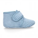 BABY corduroy home bootie shoes laceless.