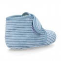 BABY corduroy home bootie shoes laceless.