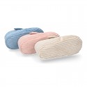 BABY corduroy home bootie shoes laceless.