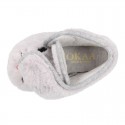 Kids little RABBIT wool cotton home bootie shoes laceless.