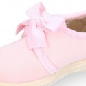 Girl Soft Wool knit home shoes with hook and loop strap closure with RIBBON design.