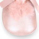 Little ankle boots for babies in MAKE UP PINK Nappa leather.