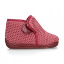 Soft Wool knit kids ankle home shoes laceless.