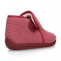 Soft Wool knit kids ankle home shoes laceless.