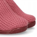 Soft Wool knit kids ankle home shoes laceless.