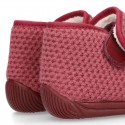 Soft Wool knit kids ankle home shoes laceless.