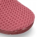 Soft Wool knit kids ankle home shoes laceless.