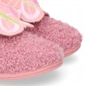 Wool knit BUTTERFLY design home shoes laceless.