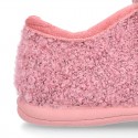 Wool knit BUTTERFLY design home shoes laceless.