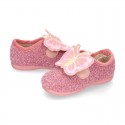 Wool knit BUTTERFLY design home shoes laceless.