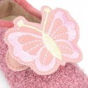 Wool knit BUTTERFLY design home shoes laceless.