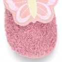 Wool knit BUTTERFLY design home shoes laceless.