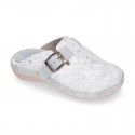 Wool effect OKAA CLOG Home shoes with STARS design.