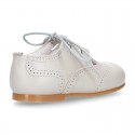 NAPPA leather Classic kids English style shoes with laces.