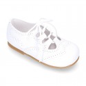 NAPPA leather Classic kids English style shoes with laces.