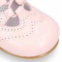 NAPPA leather Classic kids English style shoes with laces.