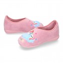 OKAA UNICORNS design Girl cloth Home shoes with elastic strap.